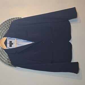 J. Crew Viscose Striped Lined Pocket Jacket Blazer NWOT